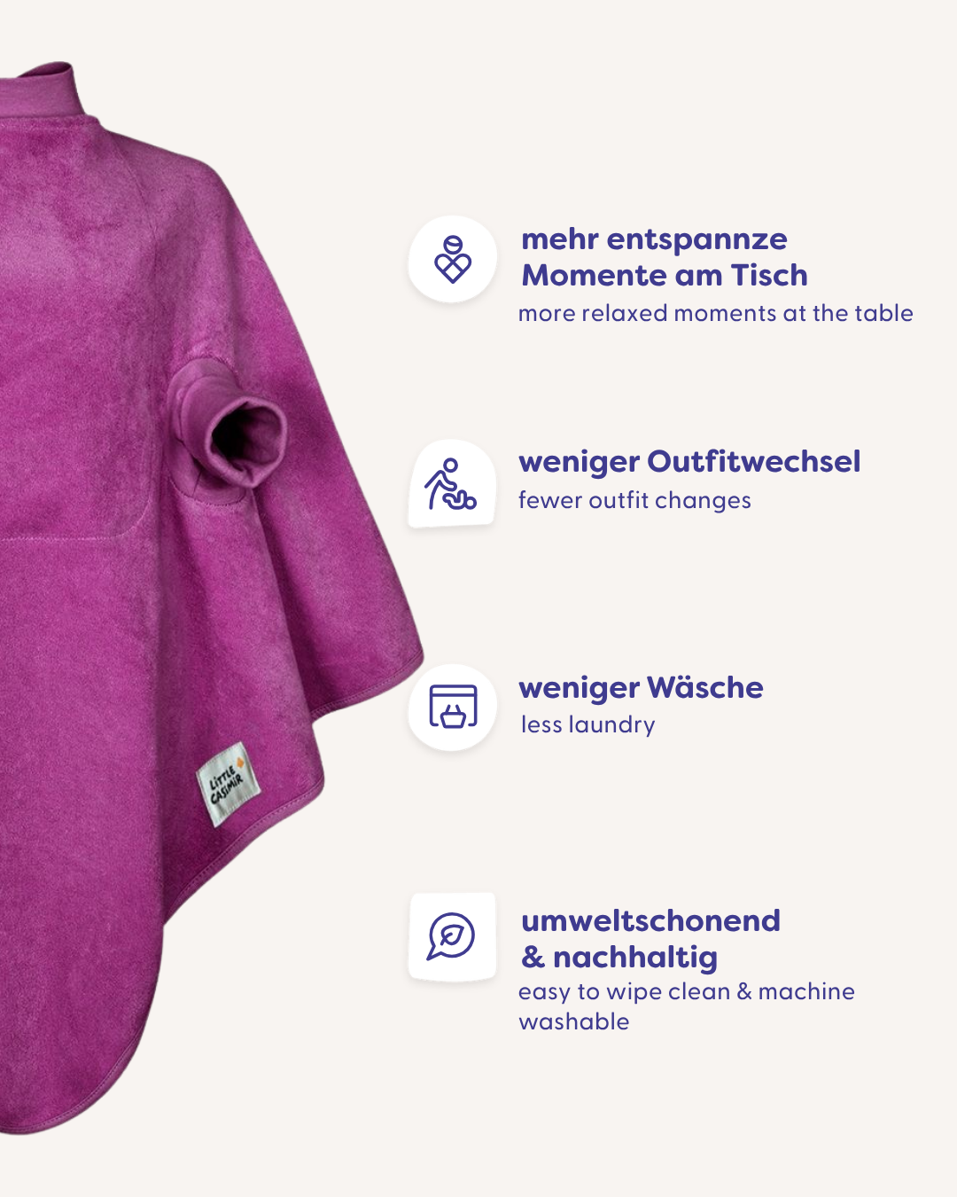 “Boo“ Lätzchen - Bright Fuchsia